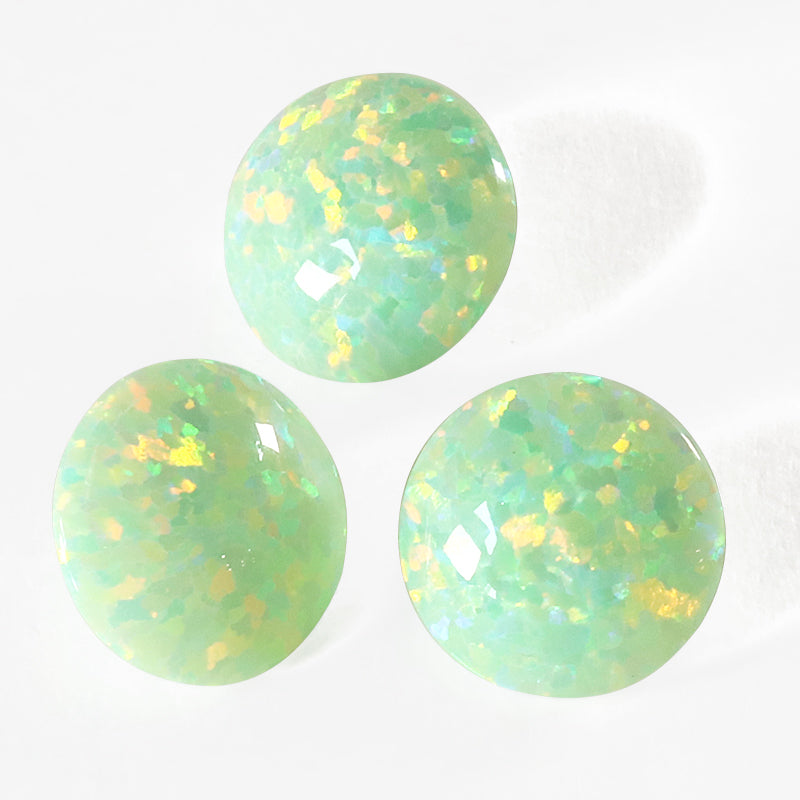 人工オパール(KYOTO OPAL) ラウンド ミントグリーン
