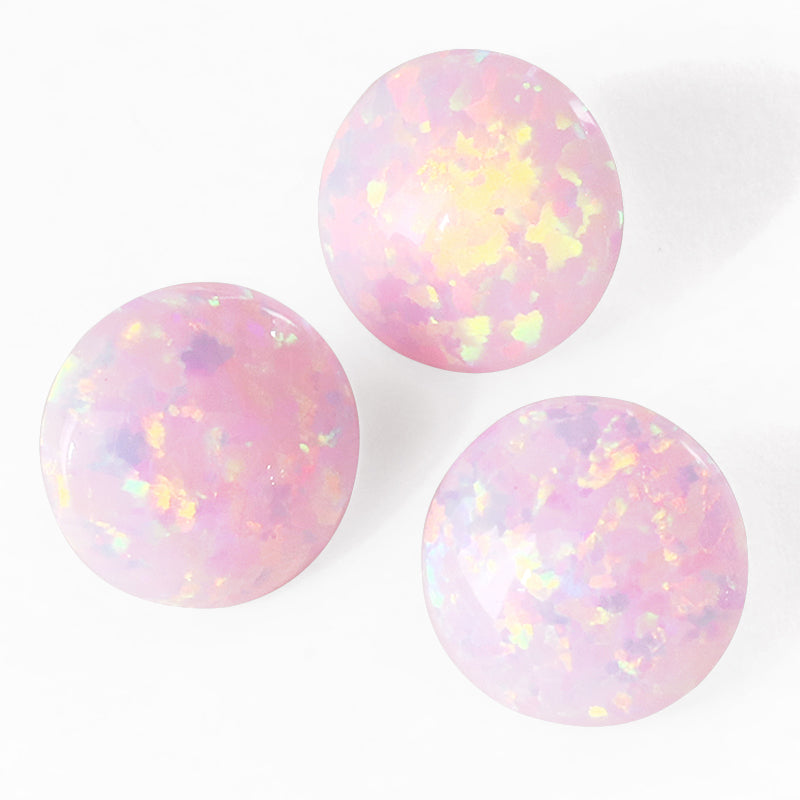 人工オパール(KYOTO OPAL) ラウンド パステルピンク