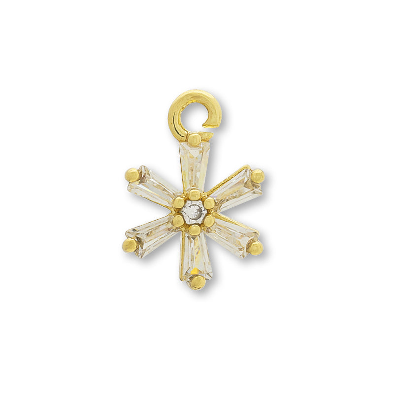 Charm Cubic Zirconia Snow No.1 Gold