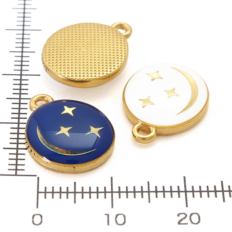 Greek Charm Moon Round White/G