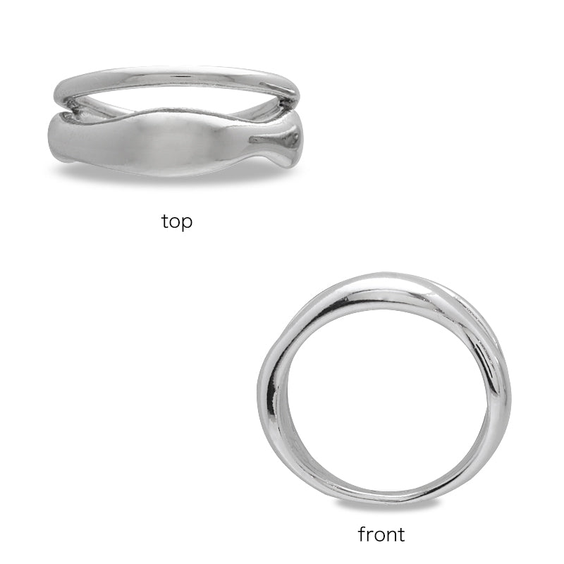 Design Ring 5 Rhodium Color