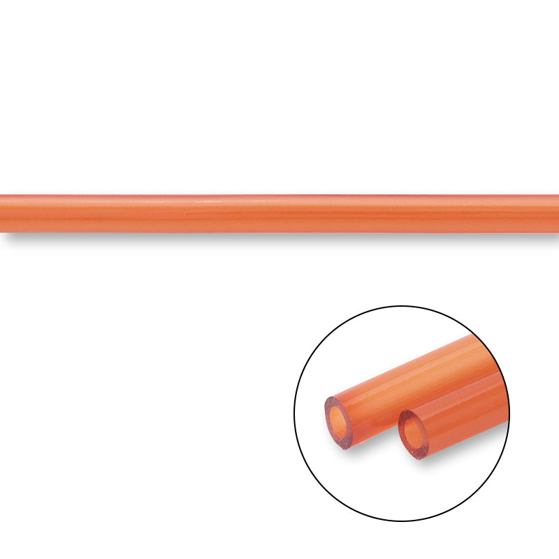 German-made PVC cord tube clear orange