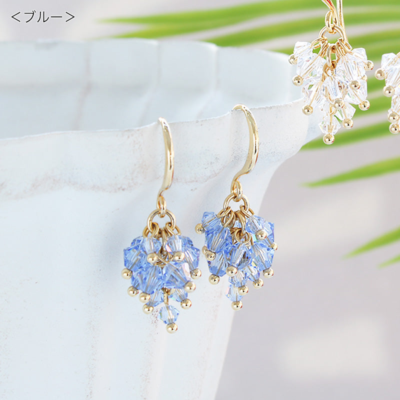 キット 貴和クリスタルのフリンジピアス(KR1155)