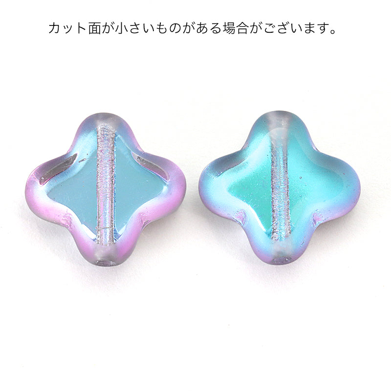 チェコ テーブルカット 4弁花 クリスタルヴィトライユライトマット