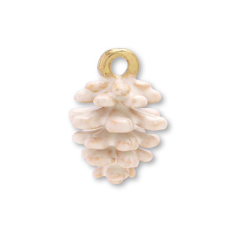 Charm Pine Cones White/G