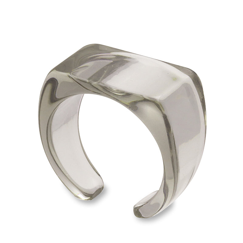 Ring base resin for pasting, clear gray