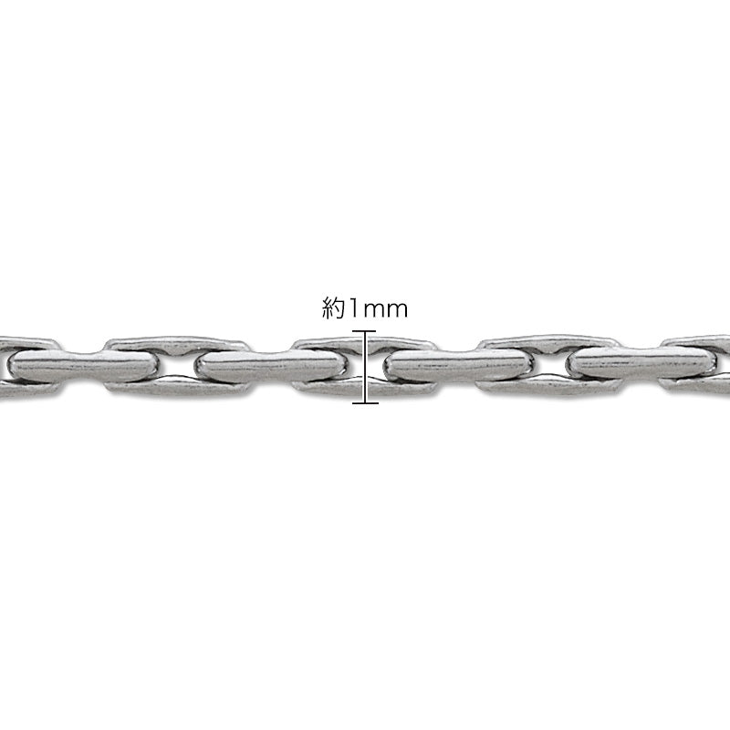 ステンレス316L スライドピンチェーンネックレス スエッジ1 生地(SUS316L)
