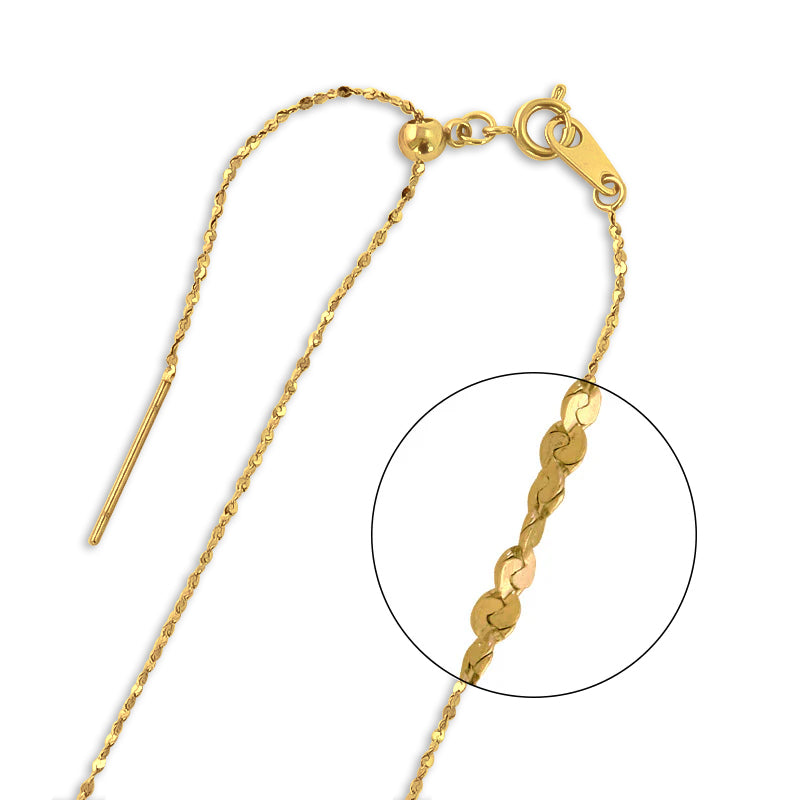Stainless Steel 316L Slide Pin Chain Necklace Swage 2 Gold (Ion Plating) (SUS316L)