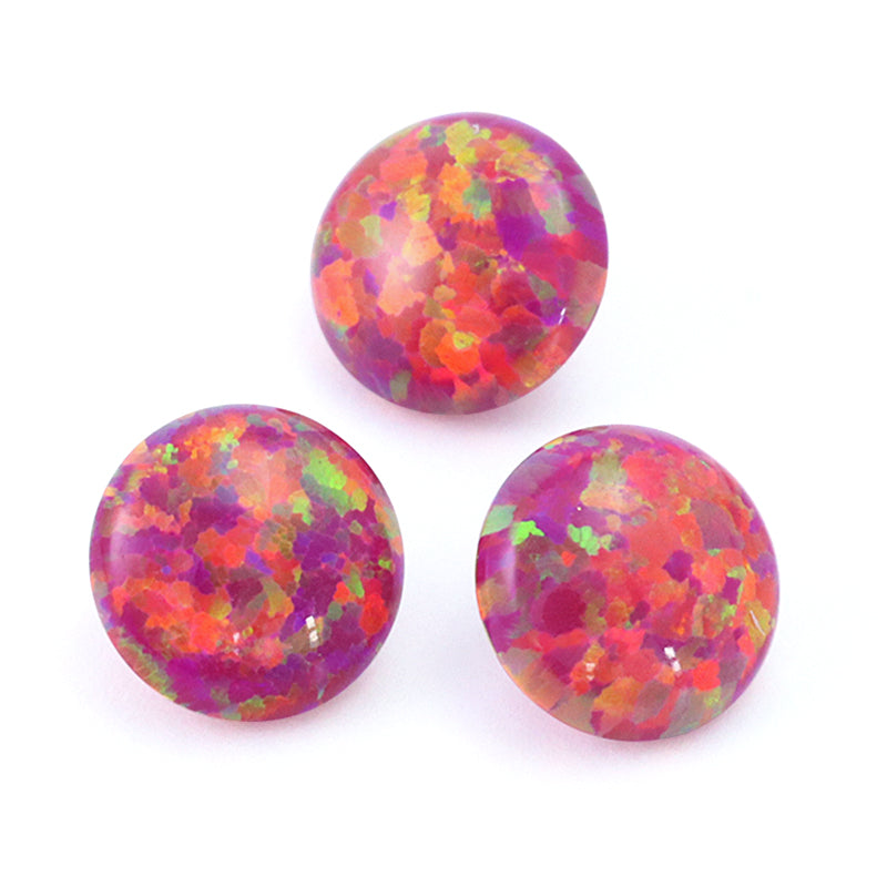 人工オパール(KYOTO OPAL) ラウンド カーマイン