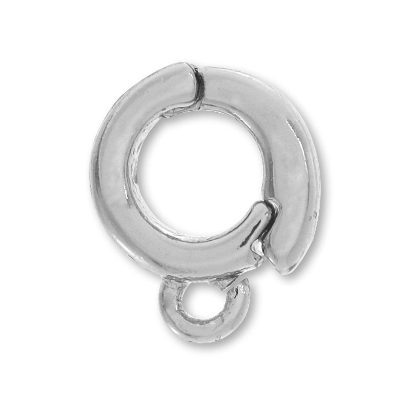 Vatican open/close round with vertical jumper, rhodium color