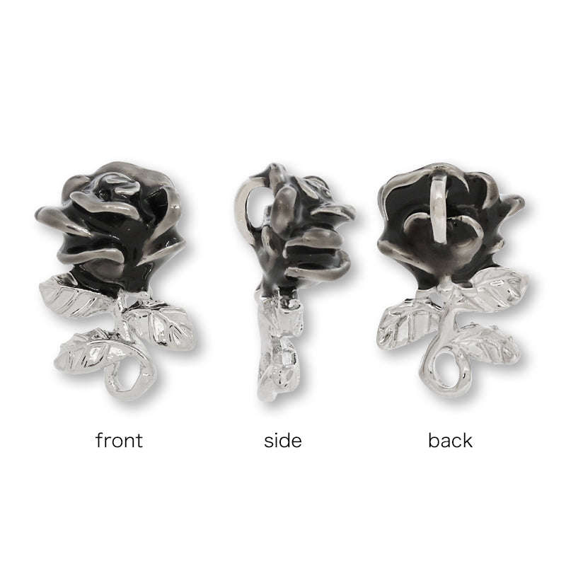 Charm Rose with back ring Red/G