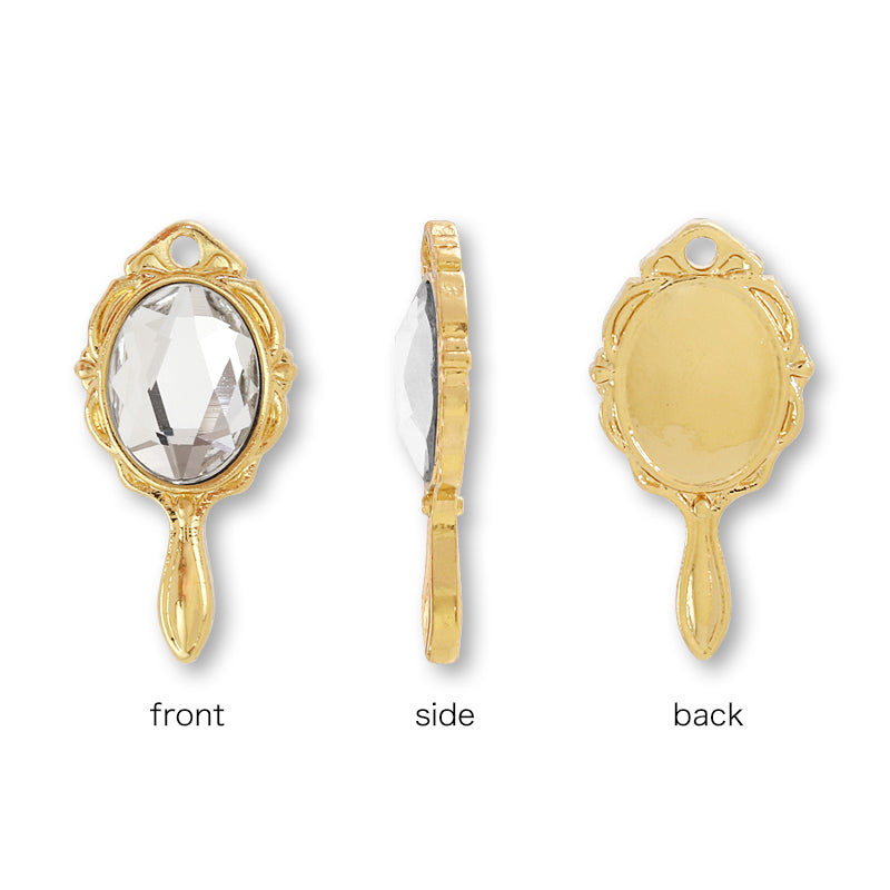 Charm Hand Mirror Crystal/G