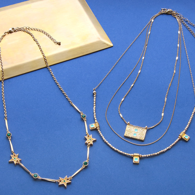 Recipe No. KR1255 2 types of Greek parts necklaces