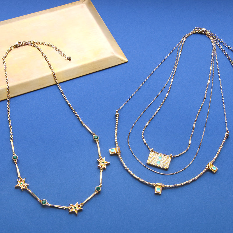 Recipe No. KR1255 2 types of Greek parts necklaces