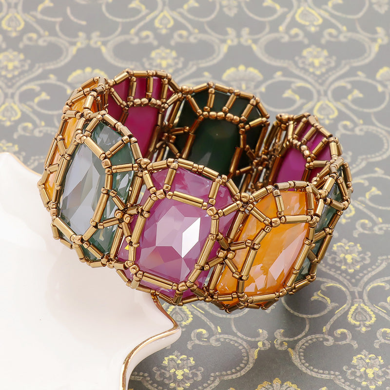 Recipe No.KR1267Kiwa crystalsjewelry woven bracelet
