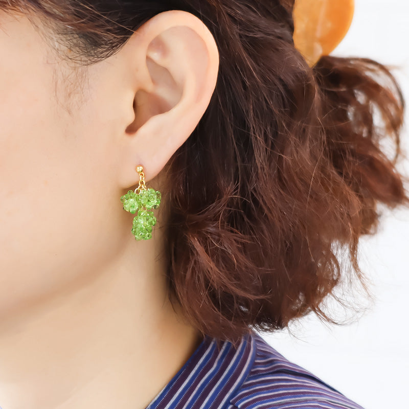 レシピNo.KR1275 チェコファルファーレのフルーツイヤーアクセサリー3種