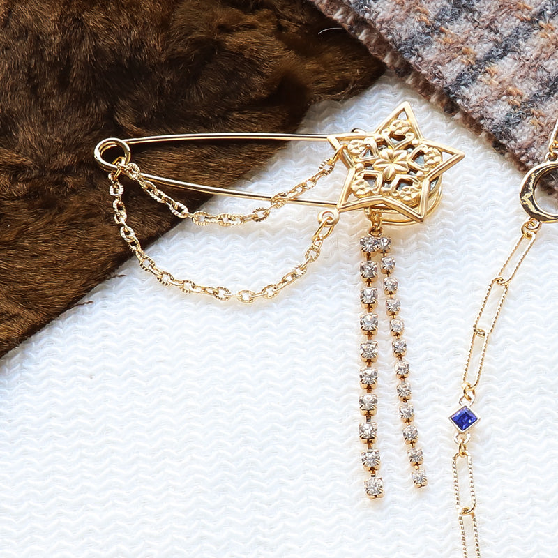 Recipe No.KR1296 American Charm Stella Neck & Brooch