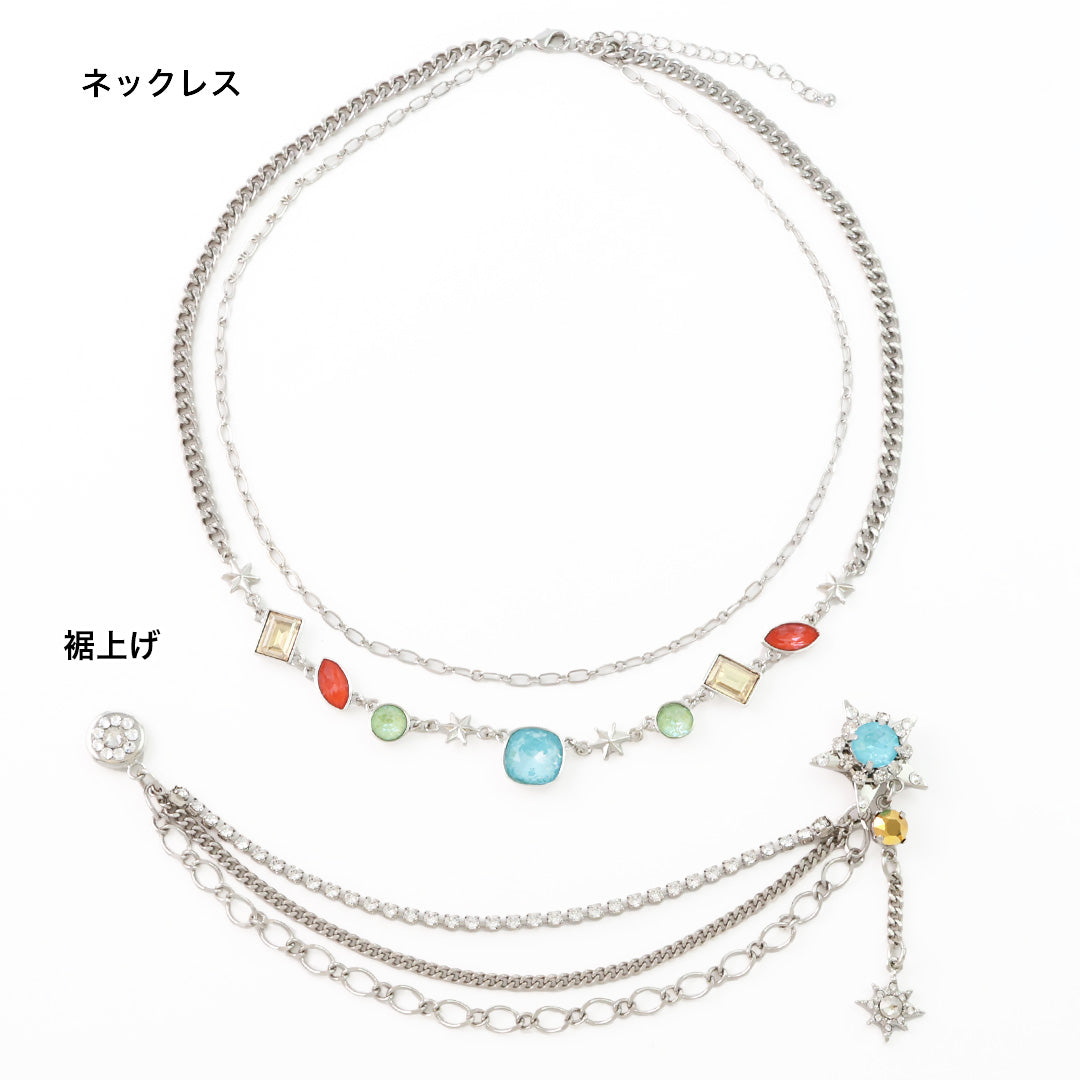 材料表No.ER0323 貴和クリスタルのカラフルPOPなアクセサリー2種