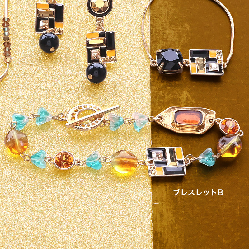 材料表No.ER0340 クリムトのゴールドアクセサリー5種