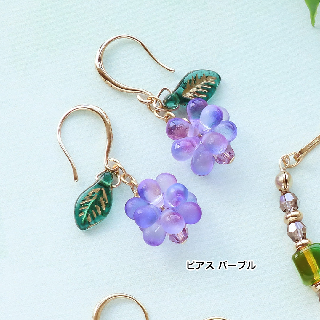 材料表No.ER0345 チェコビーズのナチュラルアクセサリー2種
