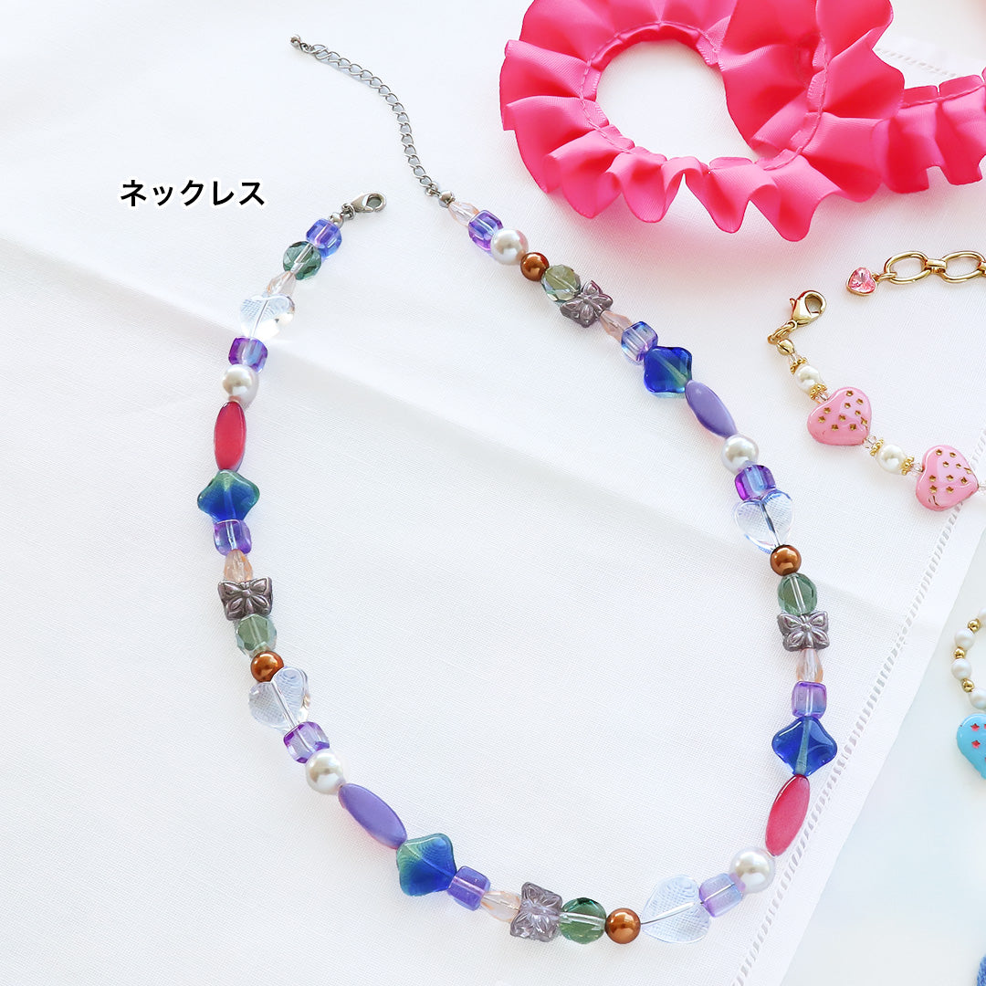 材料表No.ER0346 チェコビーズのモチーフアクセサリー3種