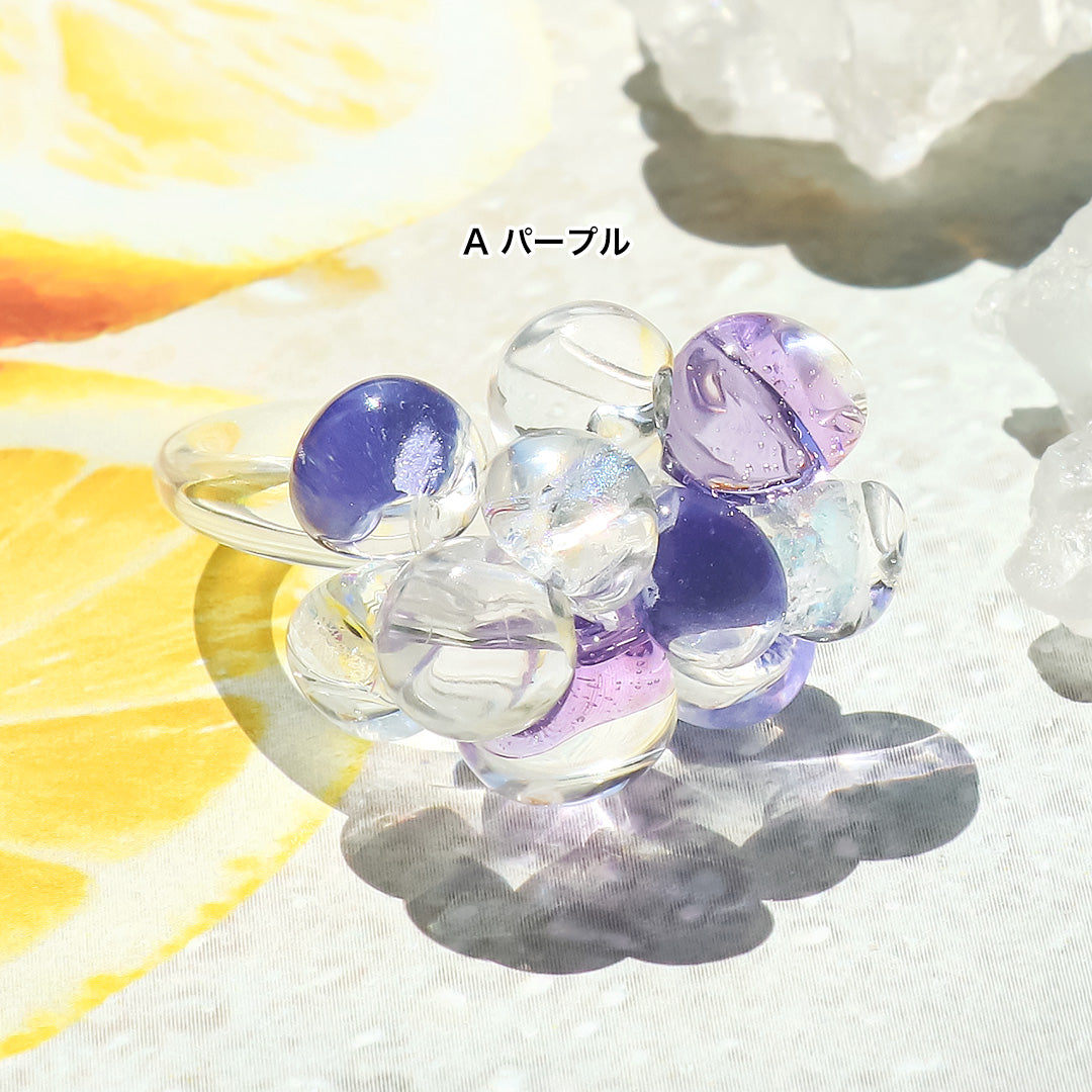 材料表No.ER0358 ティアドロップビーズのリング2種