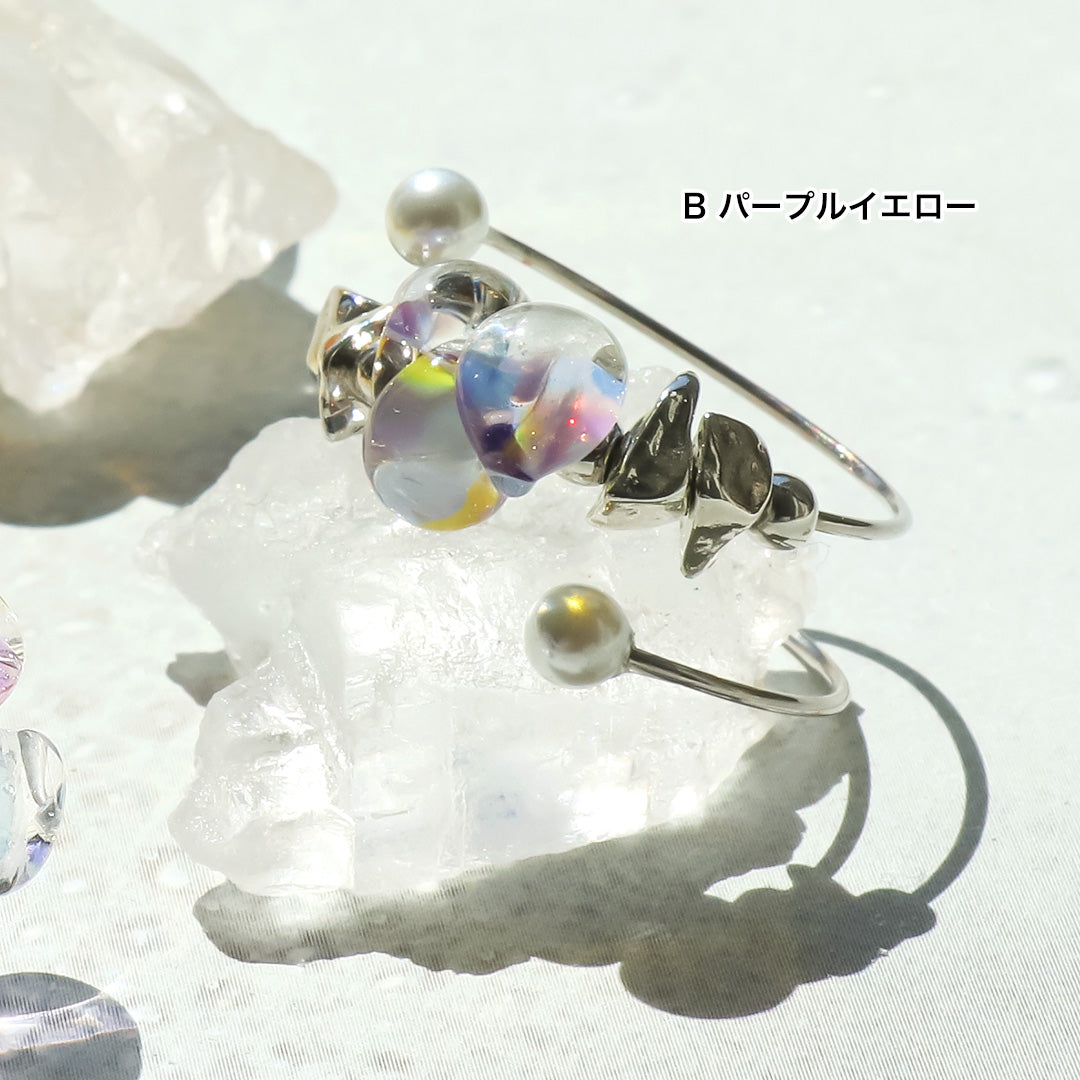材料表No.ER0358 ティアドロップビーズのリング2種