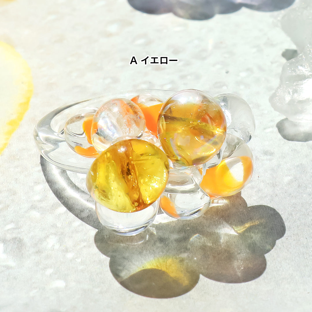 材料表No.ER0358 ティアドロップビーズのリング2種