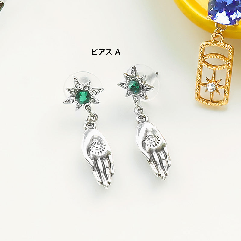 材料表No.ER0366 ギリシャパーツのアミュレットモチーフアクセサリー3種