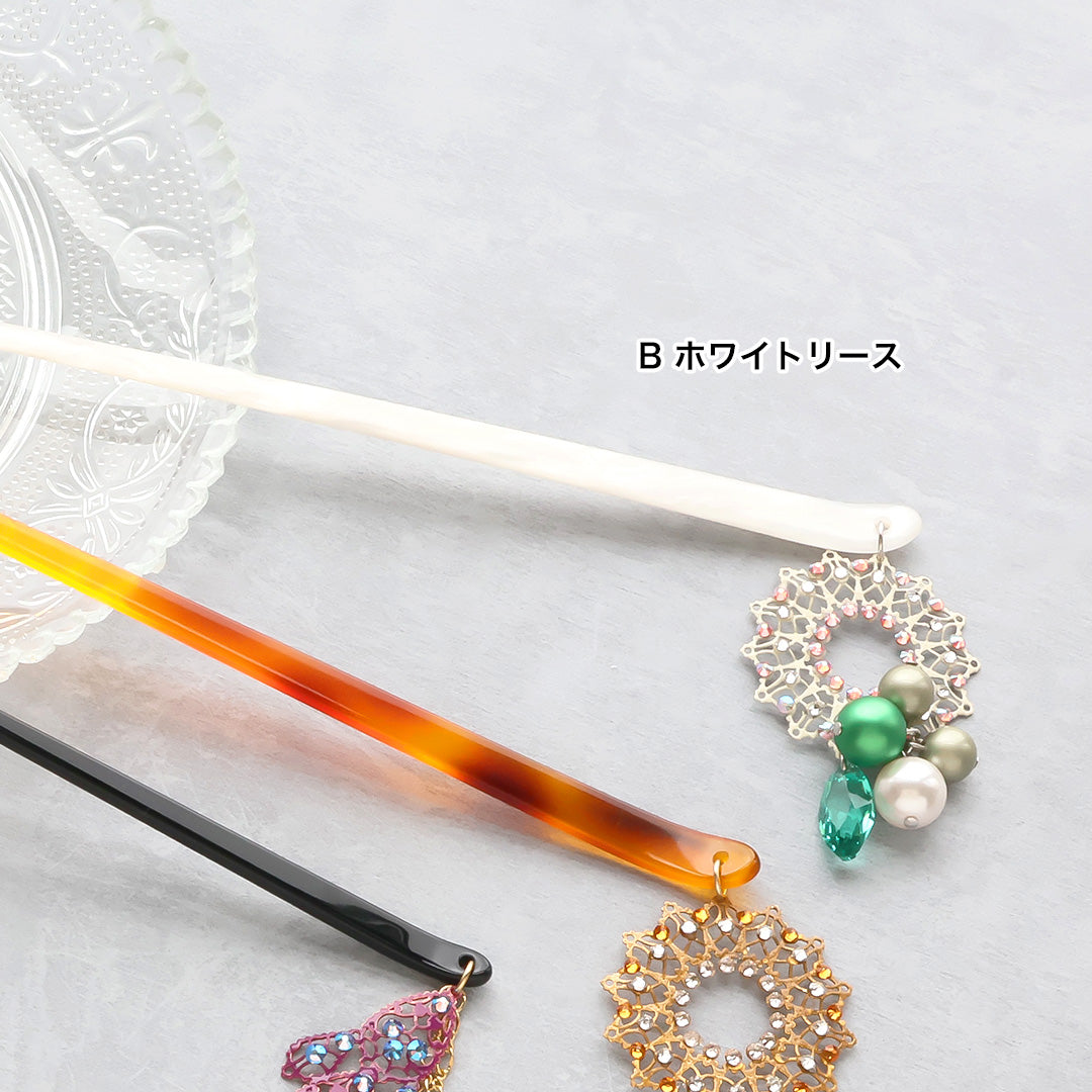 材料表No.ER0385 イタリア製フィリグリーのかんざし3種