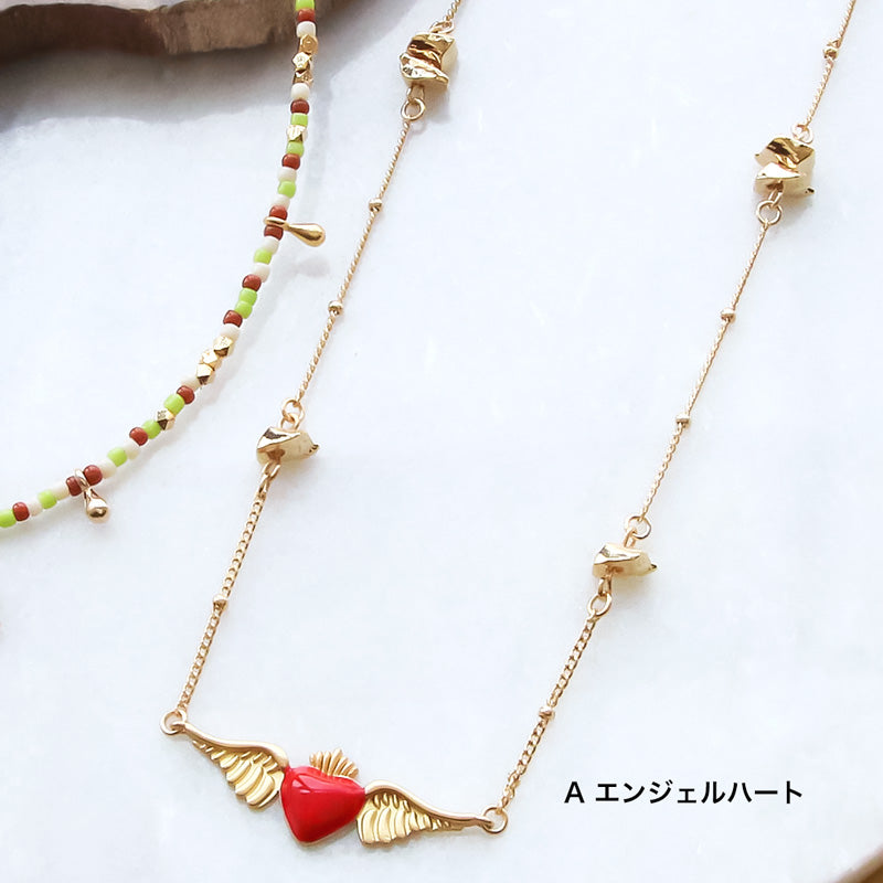材料表No.ER0404 スペインパーツのモチーフネックレス2種