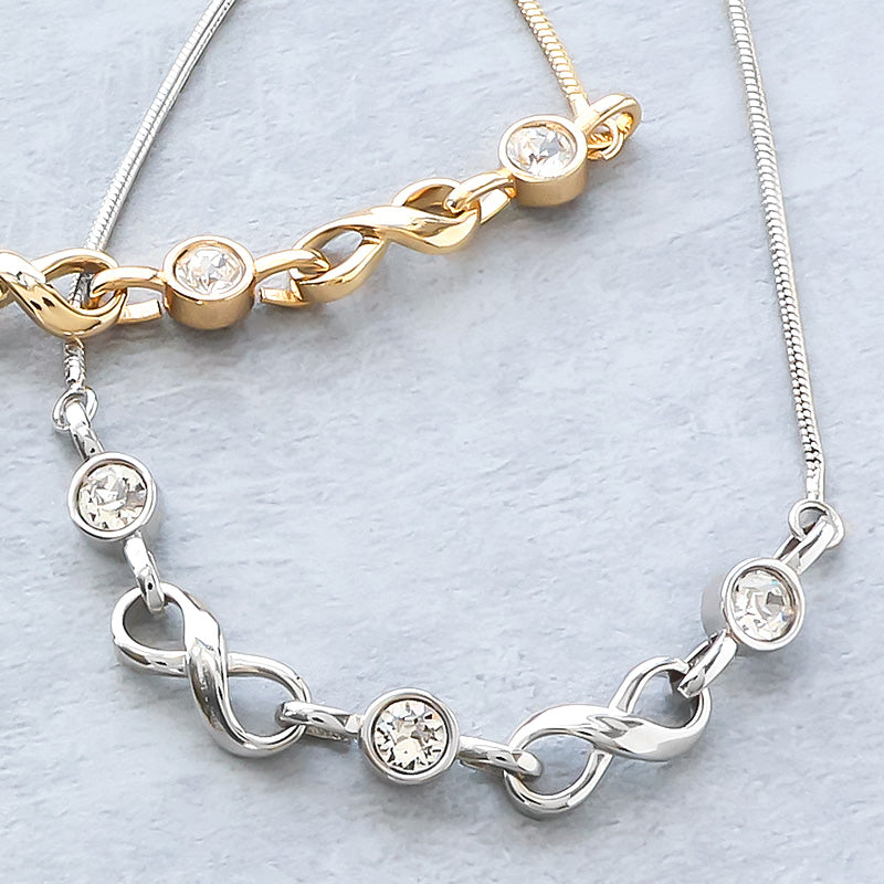 Material list No. ER0425 3 types of mixed bracelets with metal ring parts