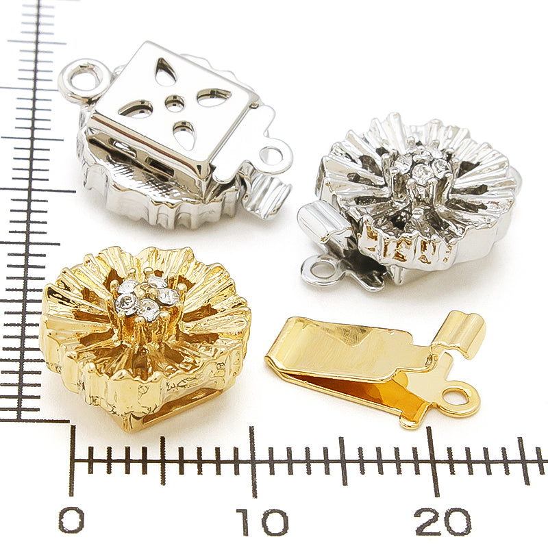 German clasp flower No.2 1 series platinum color