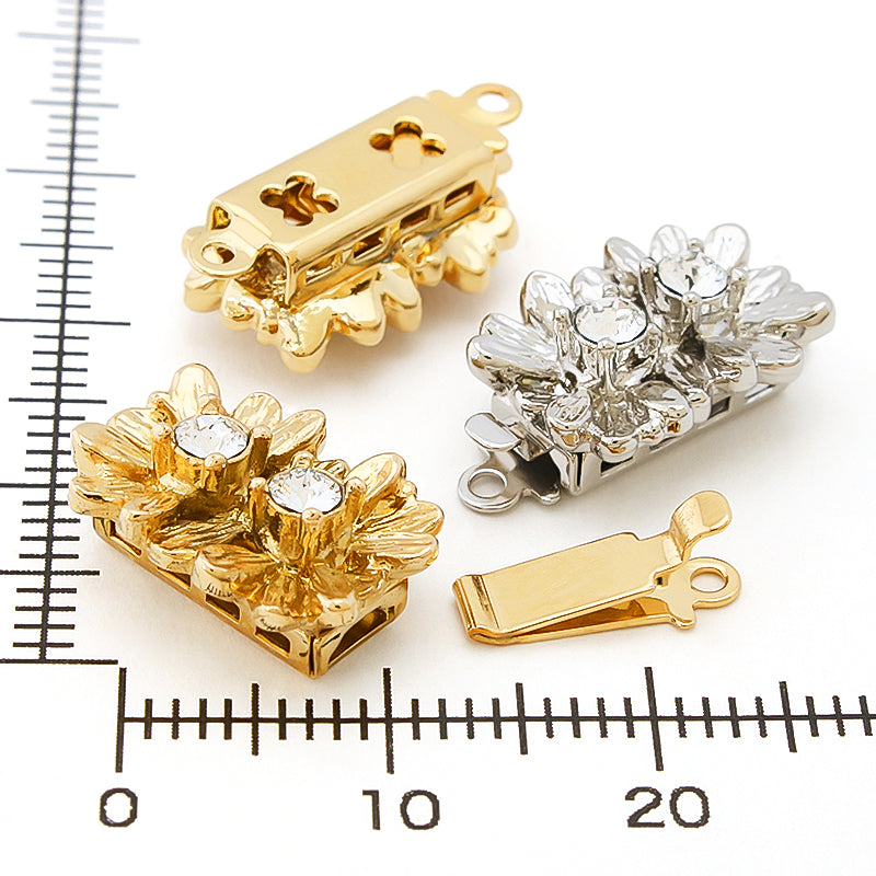 German clasp double flower 1 consecutive gold