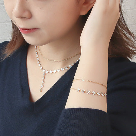 レシピNo.KR0181 チェーンK-374の2連チョーカー&ブレス