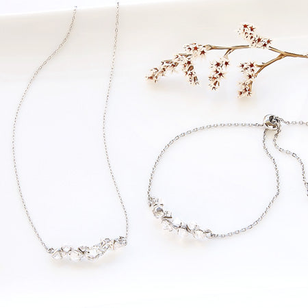 レシピNo.KR0225 キュービックジルコニアのスパイクネック&ブレス