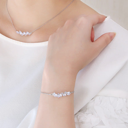 レシピNo.KR0225 キュービックジルコニアのスパイクネック&ブレス