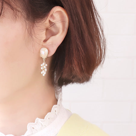 レシピNo.KR0281 クリスタルのニュアンスカラーイヤリング3種