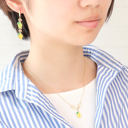 レシピNo.KR0292 レモンチャームのネック&ピアス