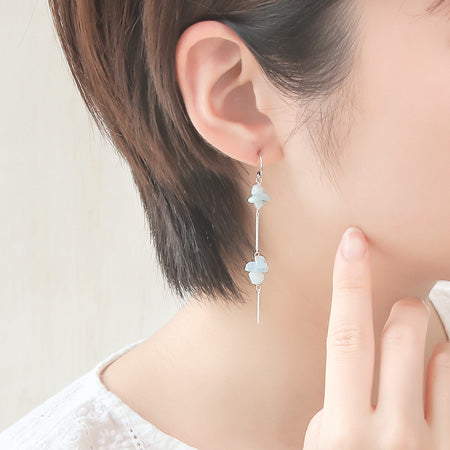 レシピNo.KR0317 半貴石サザレのチェーンブレス&ピアス