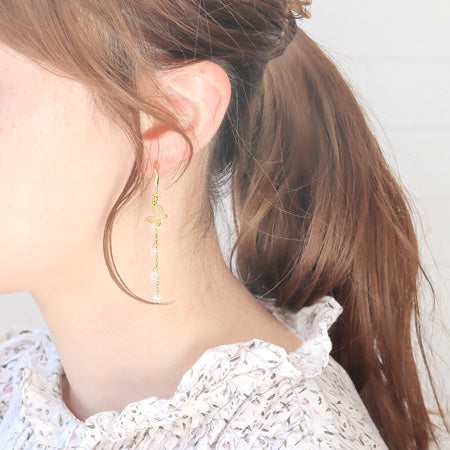 レシピNo.KR0427 スターダストバタフライのピアス3種