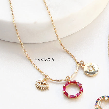レシピNo.KR0443 キュービックジルコニアのサークルアクセサリー3種