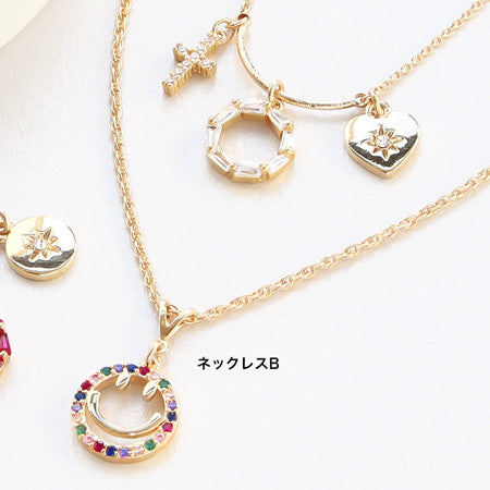 レシピNo.KR0443 キュービックジルコニアのサークルアクセサリー3種