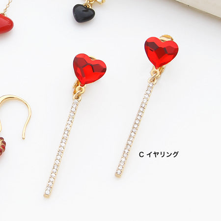 レシピNo.KR0472 ハートモチーフのガーリーアクセサリー6種