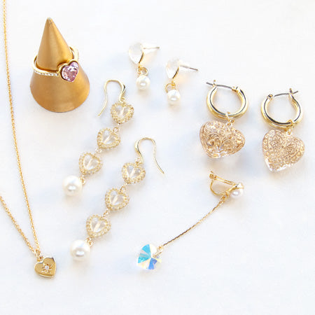 レシピNo.KR0473 ハートモチーフのバリエーションアクセサリー6種