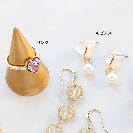 レシピNo.KR0473 ハートモチーフのバリエーションアクセサリー6種