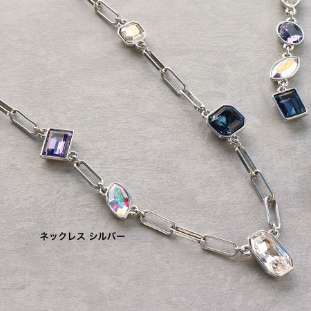 レシピNo.KR0516 貴和クリスタルのコネクトビジューネック&イヤリング