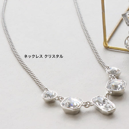 レシピNo.KR0518 貴和クリスタルのビジューレーンネック&ピアス