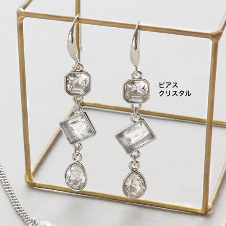 レシピNo.KR0518 貴和クリスタルのビジューレーンネック&ピアス