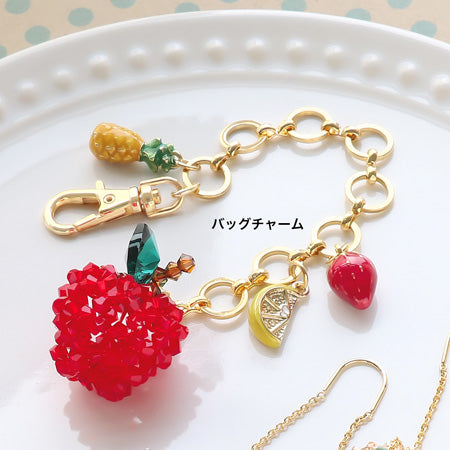 レシピNo.KR0552 りんごモチーフアクセサリー2種